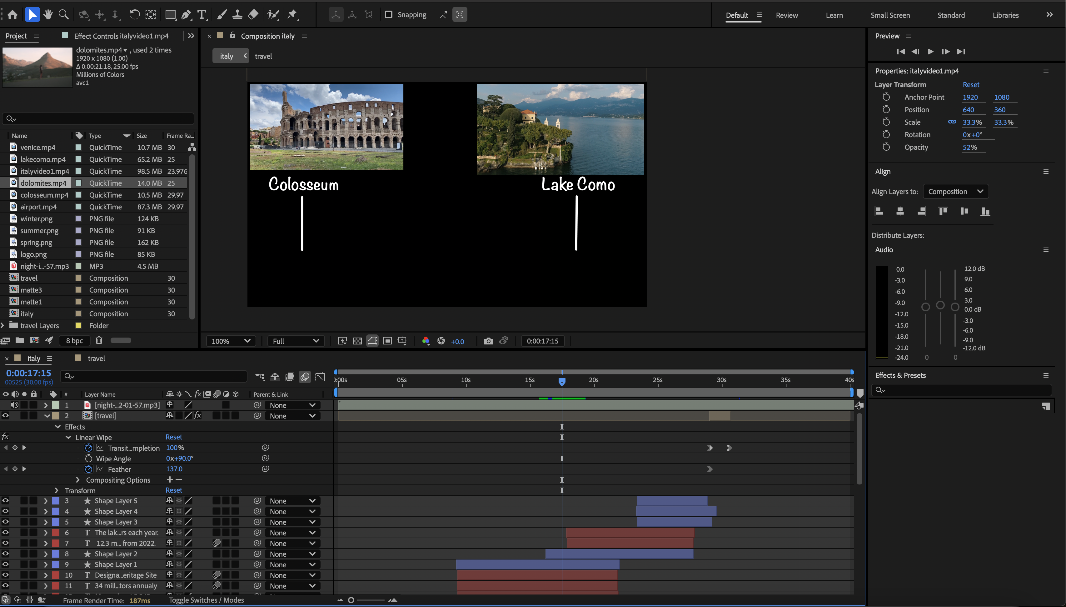 After Effects Timeline