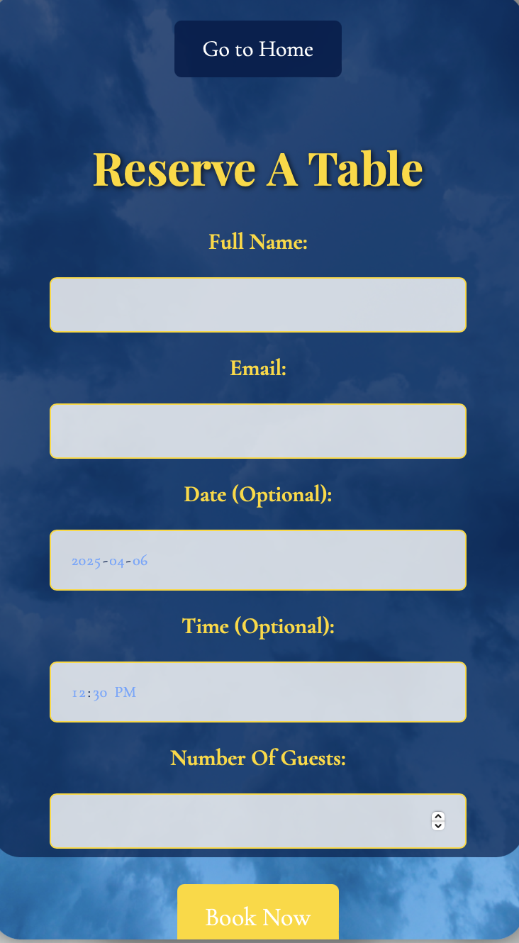 Final Design - Reservation Screen 1